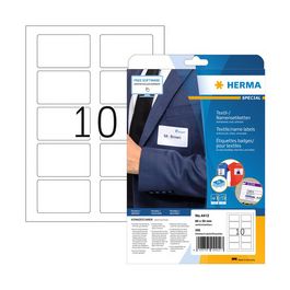 HERMA Etiquettes badges SPECIAL, 80 x 50 mm, blanc