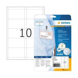 HERMA Plaque nominative à insérer SPECIAL, 90 x 60 mm, blanc