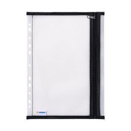 HERMA Pochette à fermeture à zip, perforée, A5, noir