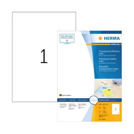 HERMA Étiquette en film SPECIAL, 210 x 148 mm, transparent