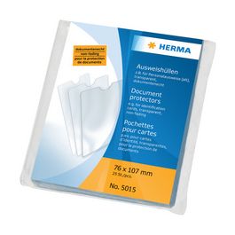 HERMA étui de poche, PP, 1 poche, 0,14 mm, transparent x25