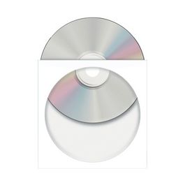 HERMA pochettes papier pour CD/DVD, avec fenêtre, blanc