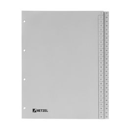 HETZEL Intercalaires en plastique, chiffres, A4, 1-52, PP