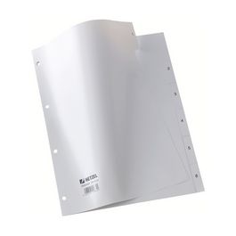 HETZEL intercalaires en plastique, chiffres, A4, 1-6, PP,