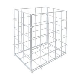 HYGOCLEAN Corbeille à déchets, maille en métal, 20 L, blanc