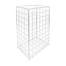 HYGOCLEAN Corbeille à déchets, maille en métal, 60 L, blanc