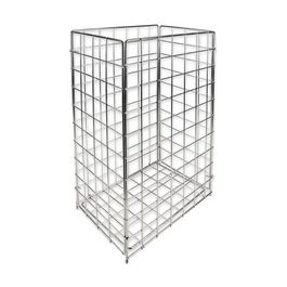 HYGOCLEAN Corbeille à déchets, maille en métal, 60 L, inox