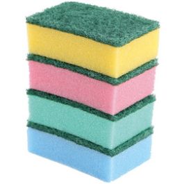 HYGOCLEAN Éponge Colour, en mousse/non-tissé dur x10