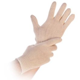 HYGONORM Gant en coton Cuff Light, L, blanc x12