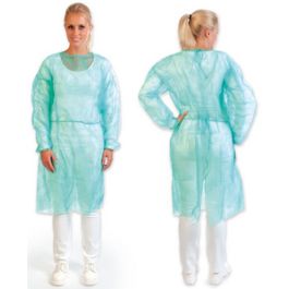 HYGOSTAR Blouse PP avec élastique aux manches, L, vert x10