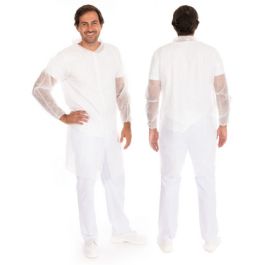 HYGOSTAR Blouse visiteur ECO HYGOBASE, blanc, XL x10