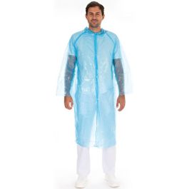 HYGOSTAR Blouse visiteur avec boutons pression, bleu x10