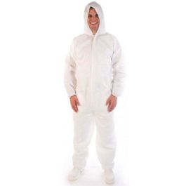 HYGOSTAR Combinaison PP avec capuche, XXL, blanc