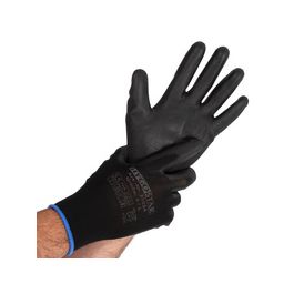 HYGOSTAR Gant de travail "BLACK ACE", XL, noir x12