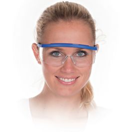 HYGOSTAR Lunettes de protection BLEU, verres transparents