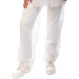 HYGOSTAR Pantalon à usage unique, en PP non tissé, blanc, M