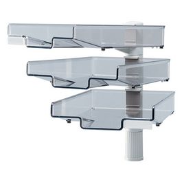 Hansa Colonne pivotante avec 3 bacs à courrier, gris clair