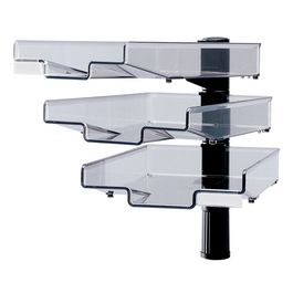 Hansa Colonne pivotante avec 3 bacs à courrier, noir