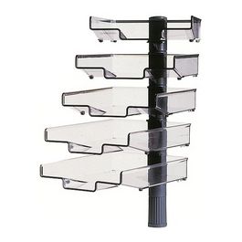 Hansa Colonne pivotante avec 5 bacs à courrier, noir