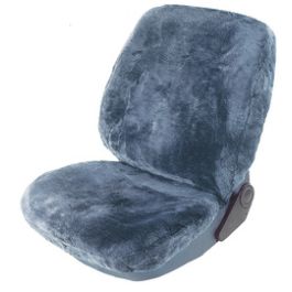 IWH Housse de siège en fourrure d'agneau, anthracite