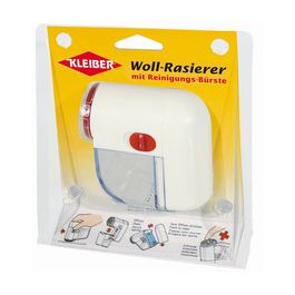 KLEIBER Mini rasoir anti-peluches, sans câble, blanc/rouge