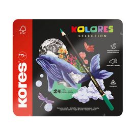 Kores Crayon de couleur "KOLORES SELECTION", étui de 24
