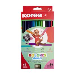Kores Crayon de couleur "Kolores JUMBO", étui carton de 24