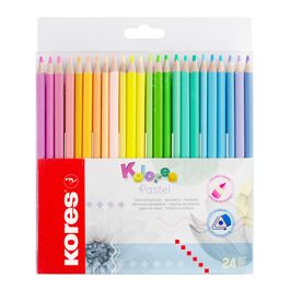 Kores Crayon de couleur "Kolores Pastel", étui carton de 24
