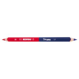 Kores Crayon de couleur TWIN Jumbo, bleu/rouge, triangulaire