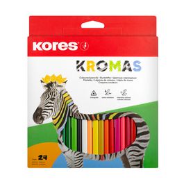 Kores Crayon de couleur triangulaire "Kromas", étui de 24