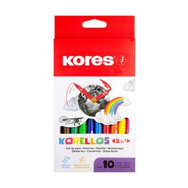 Kores Feutre double pointe Korello 2in1, étui 10