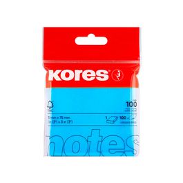 Kores Haftnotizen "NEON NOTES", 75 x 75 mm, blanko, blau