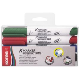 Kores Marqueur tableau blanc "K-Marker", étui de 4