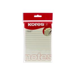 Kores Note adhésive "jaune pastel" 150 x 100 mm, ligné