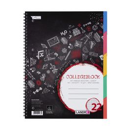 LANDRÉ Cahier à spirale avec intercalaires "COLLEGE", A4,