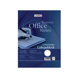 LANDRÉ Linkshänder-Collegeblock, DIN A4, liniert, 80 Blatt