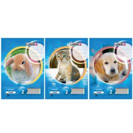 LANDRÉ cahier au format A4, linéature 2 / ligné, 16 feuiles