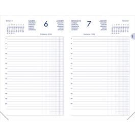 LECAS Agenda Carré 1 jour Travers 140 x 220 mm, 2027,assorti x6