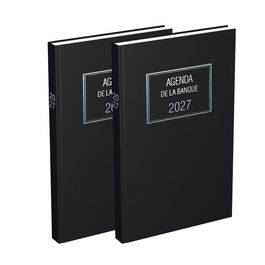 LECAS Agenda de la Banque Long 2027, 150 x 340 mm, 2 volumes