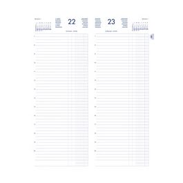 LECAS Agenda journalier Long Euros Cents, 2026, noir