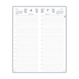 LECAS Agenda journalier Long Travers 2027, 140 x 350 mm,noir