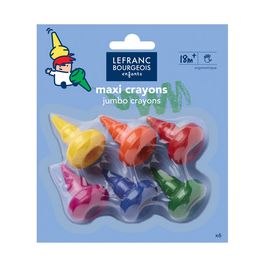 LEFRANC BOURGEOIS Baby crayons, étui de 6, ergonomiques