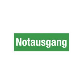 LEINA Hinweisschild, Text: "Notausgang", aus PVC-Folie