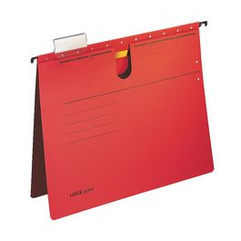 LEITZ ALPHA Hängehefter, A4, kaufmännische Heftung, rot x5