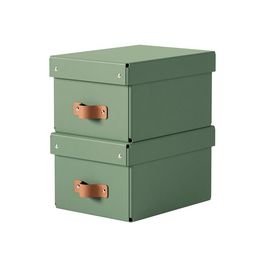 LEITZ Boîte de rangement Puro, carton, 7 L, set de 2, vert