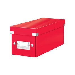 LEITZ Boîte de rangement pour CD Click & Store WOW, rouge