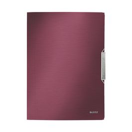 LEITZ Chemise à élastique Style, A4, PP, rouge grenat