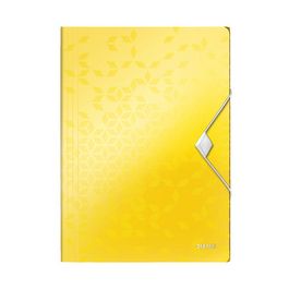 LEITZ Chemise à élastique WOW, A4, PP, jaune métallisé