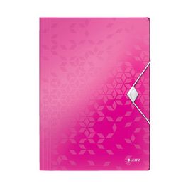 LEITZ Chemise à élastique WOW, A4, PP, rose métallisé