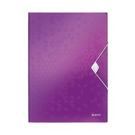 LEITZ Chemise à élastique WOW, A4, PP, violet